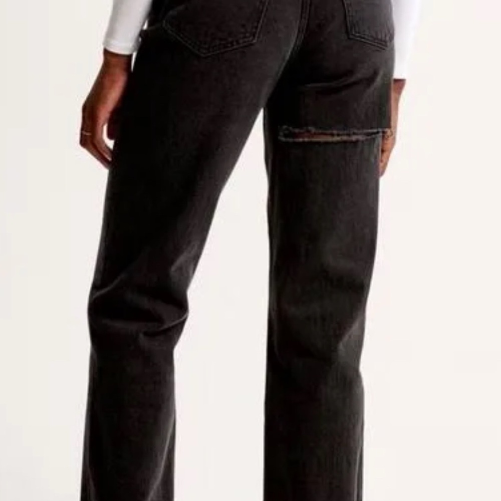 Abercrombie & Fitch Women's Black Straight Leg Jeans